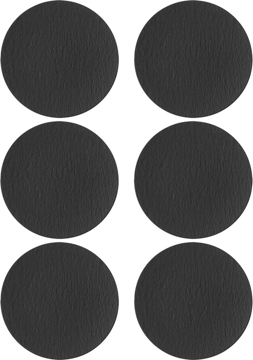 Teller Manufacture Rock ø 32.0 cm Set van 6 de Villeroy & Boch en Zwart-gekleurd – photo produit