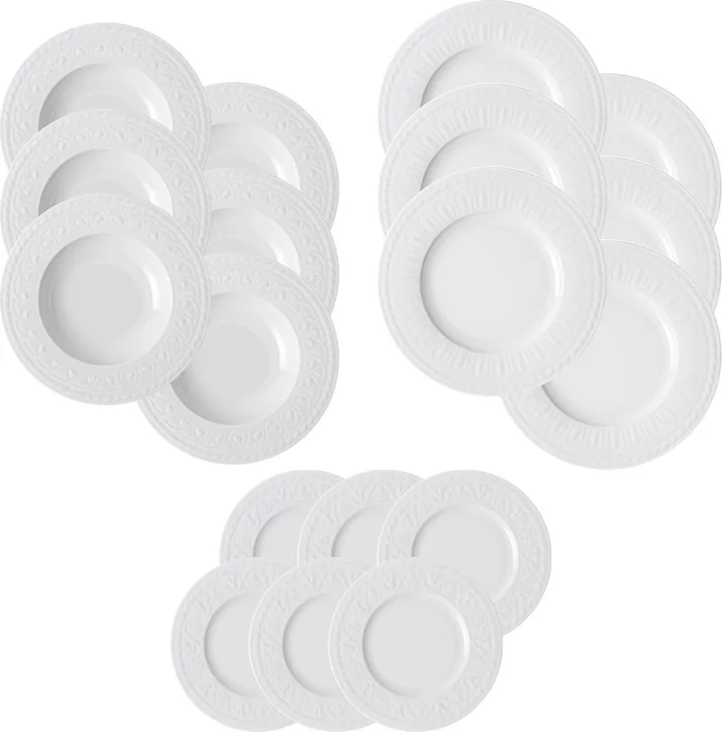 Teller-Set Cellini Set van 18 fra Villeroy & Boch i Wit-gekleurd – produktbillede