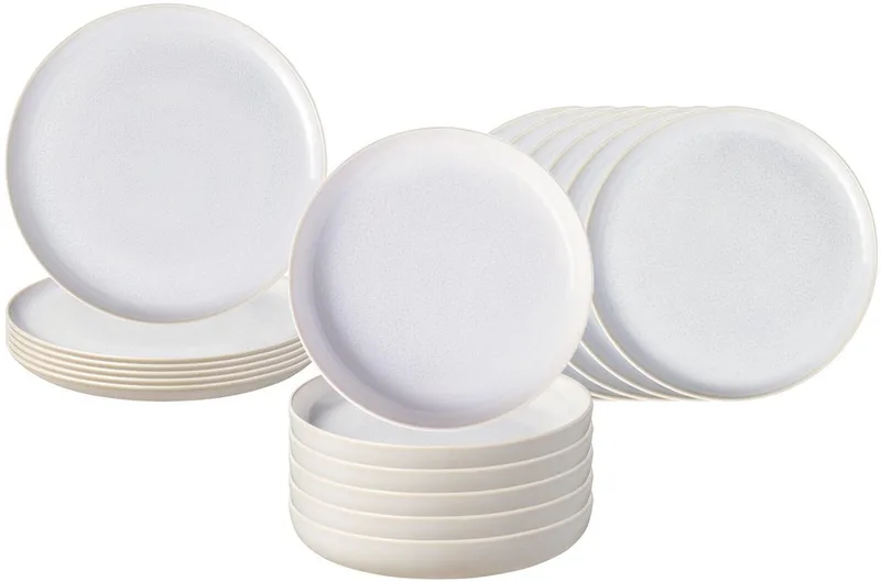 Teller-Set Crafted Set van 18 van Villeroy & Boch in Cotton – productfoto