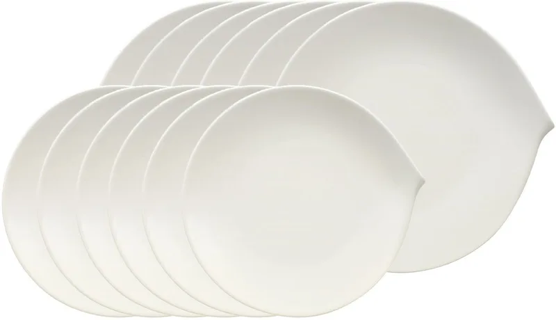 Teller-Set Flow Set van 12 de Villeroy & Boch en Wit-gekleurd – photo produit