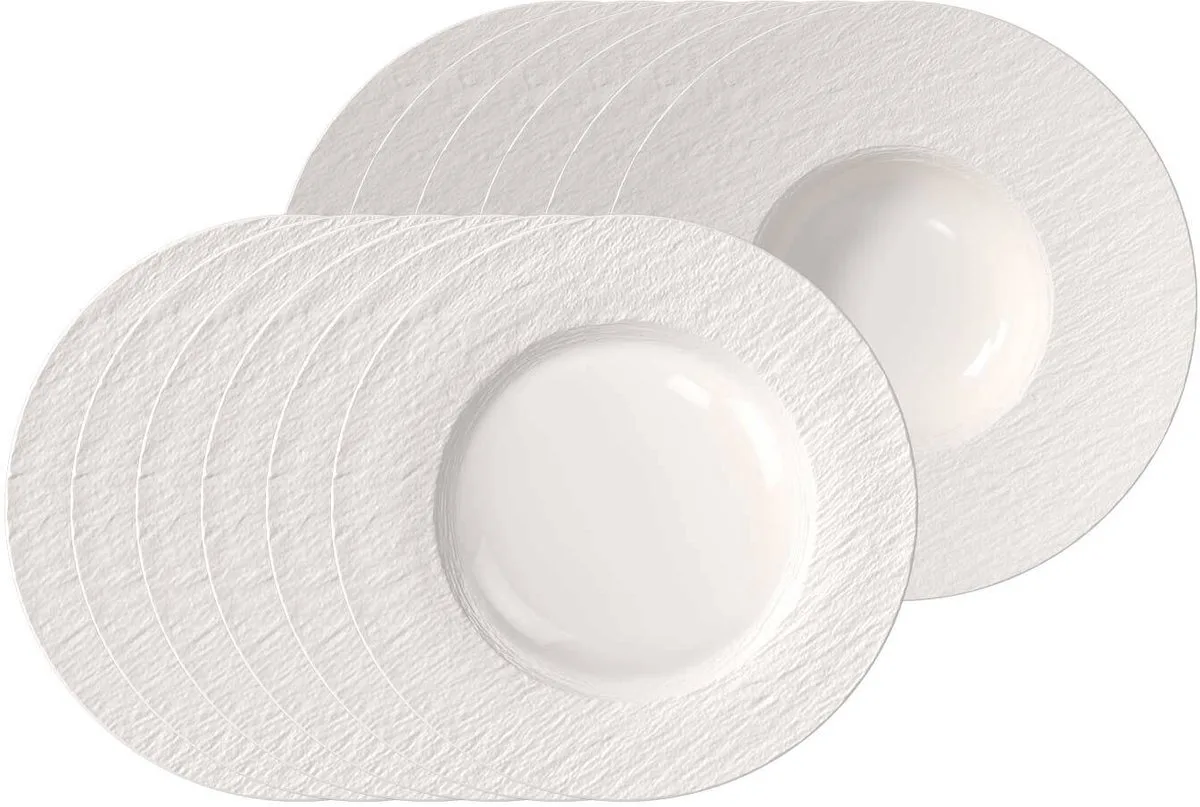Teller-Set Manufacture Ice Set van 12 de Villeroy & Boch en Wit-gekleurd – photo produit