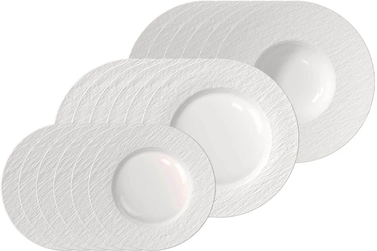 Teller-Set Manufacture Ice Set van 18 van Villeroy & Boch in Wit-gekleurd – productfoto
