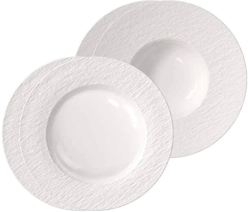 Teller-Set Manufacture Ice Set van 4 by Villeroy & Boch in Wit-gekleurd – product photo