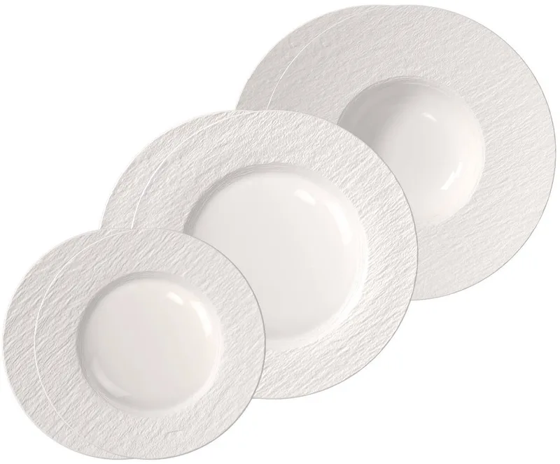 Teller-Set Manufacture Ice Set van 6 von Villeroy & Boch in Wit-gekleurd – Produktfoto