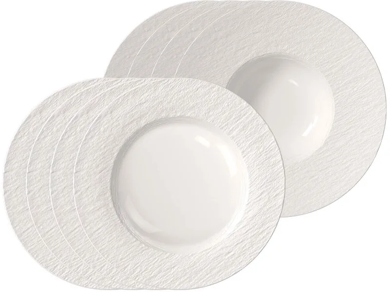 Teller-Set Manufacture Ice Set van 8 by Villeroy & Boch in Wit-gekleurd – product photo