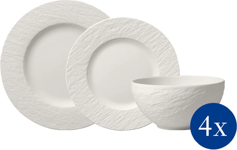 Teller-Set Manufacture Rock by Villeroy & Boch in Wit-gekleurd – product photo
