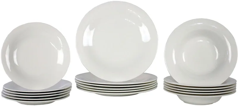 Teller-Set New Cottage Basic Set van 18 van Villeroy & Boch in Wit-gekleurd – productfoto