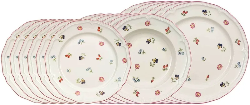 Teller-Set Petite Fleur Set van 18 by Villeroy & Boch in Wit-gekleurd – product photo