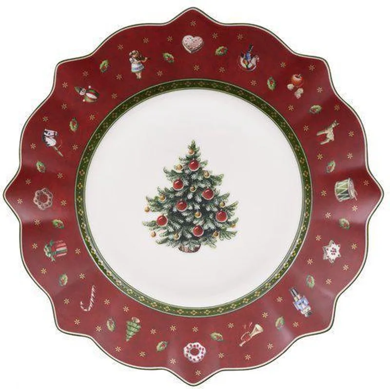 Toy's Delight Ontbijtbord - 24 cm - Wit - Kerst by Villeroy & Boch in Red – product photo