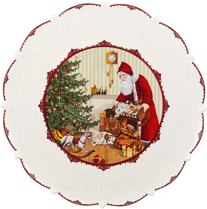 Toy's Fantasy Plat Bord Kerstman En Cadeau's Large by Villeroy & Boch in Gekleurd – product photo
