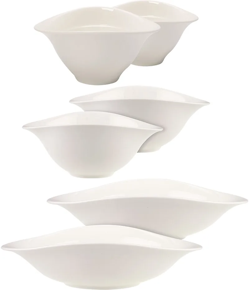 Vapiano Schalen - 6 delig - Porselein. de Villeroy & Boch en Blanc – photo produit