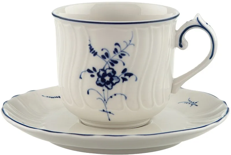 Vieux Luxembourg - Mokkakop en Schotel by Villeroy & Boch in Wit-blauw – product photo