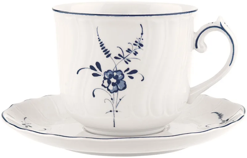 Vieux Luxembourg - Ontbijtkop en Schotel by Villeroy & Boch in Wit-blauw – product photo