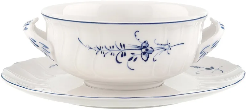 Vieux Luxembourg - Soepkop en Schotel by Villeroy & Boch in Wit-blauw – product photo