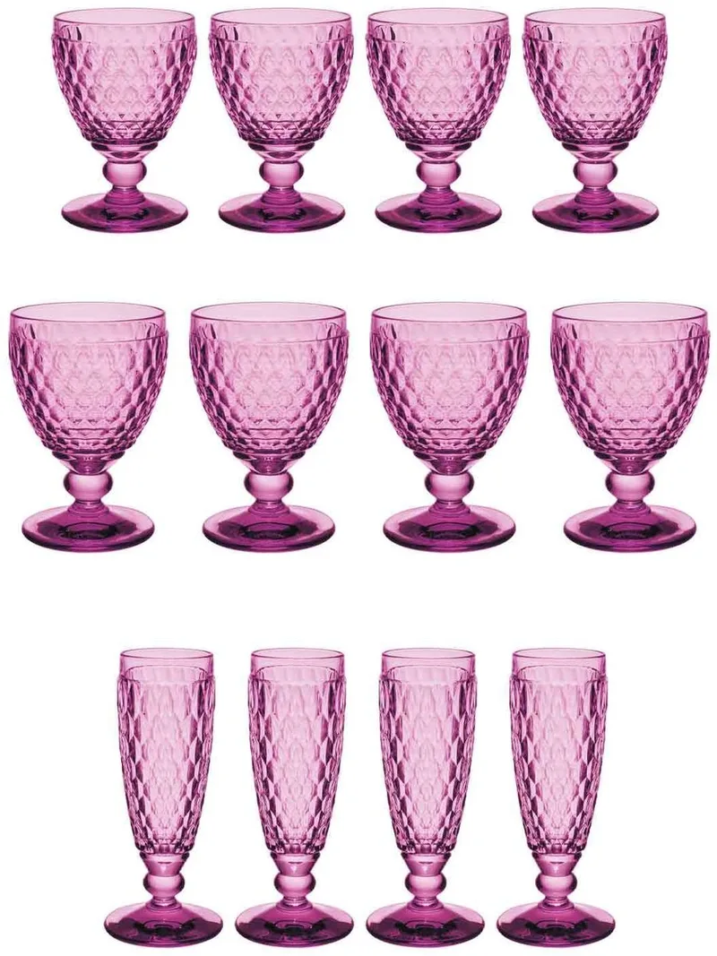 Wasser-, Wein- und Sektgläser Boston Coloured Set van 12 by Villeroy & Boch in Berry – product photo
