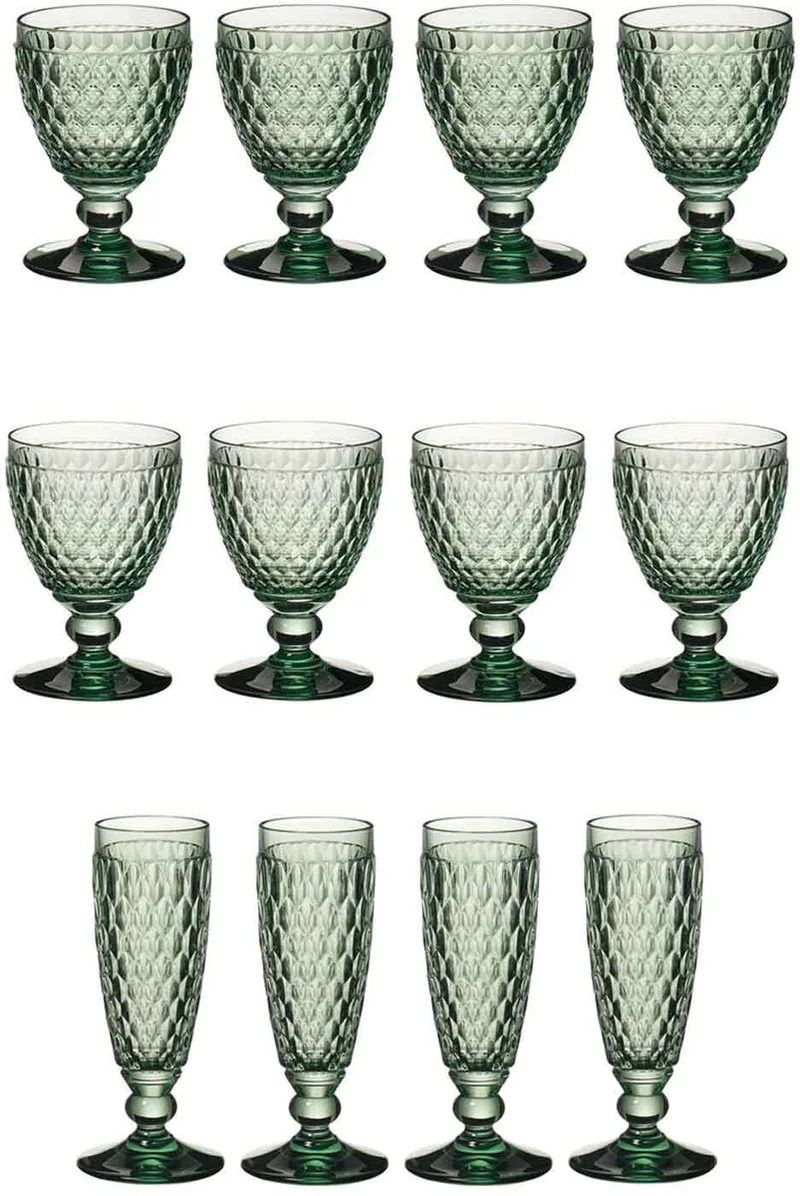 Wasser-, Wein- und Sektgläser Boston Coloured Set van 12 von Villeroy & Boch in Grün – Produktfoto