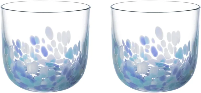 Wasserglas Like Confetti 200 ml Set van 2 von Villeroy & Boch in Blau – Produktfoto