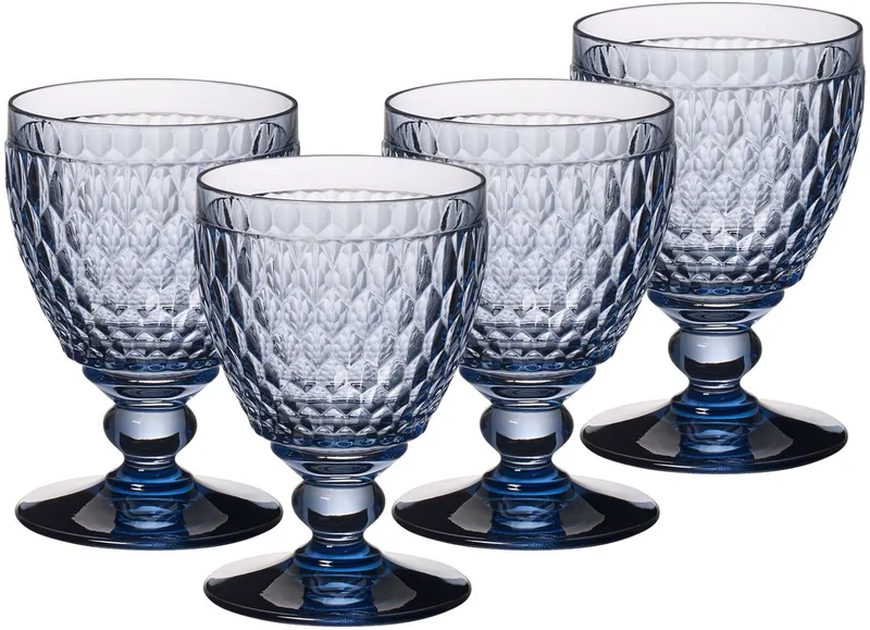 Wassergläser Boston Coloured 400 ml Set van 4 by Villeroy & Boch in Blue – product photo