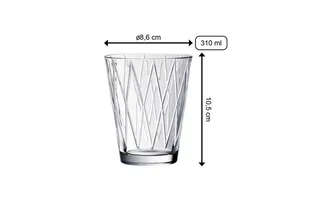 Wassergläser Dressed Up 310 ml Set van 12 by Villeroy & Boch in Transparent – product photo 3 of 5