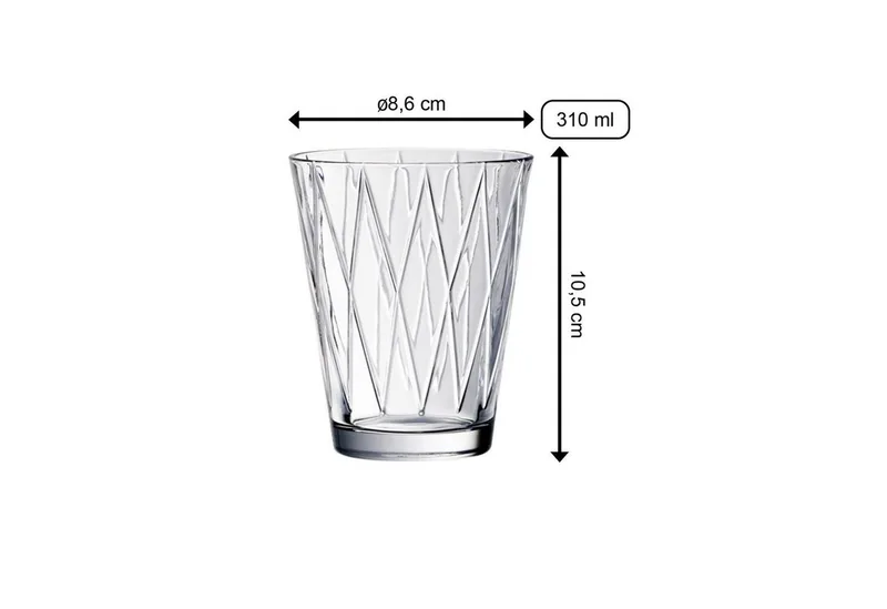 Wassergläser Dressed Up 310 ml Set van 12 by Villeroy & Boch in Transparent – product photo 3 of 5