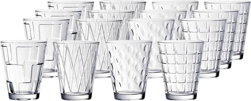 Wassergläser Dressed Up 310 ml Set van 16 by Villeroy & Boch in Transparent – product photo