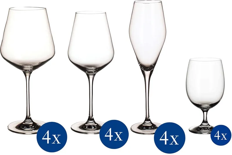 Wein- und Sektgläser La Divina Set van 16 fra Villeroy & Boch i Gennemsigtig – produktbillede
