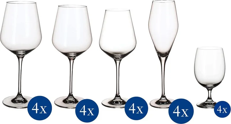 Wein- und Sektgläser La Divina Set van 20 by Villeroy & Boch in Transparent – product photo