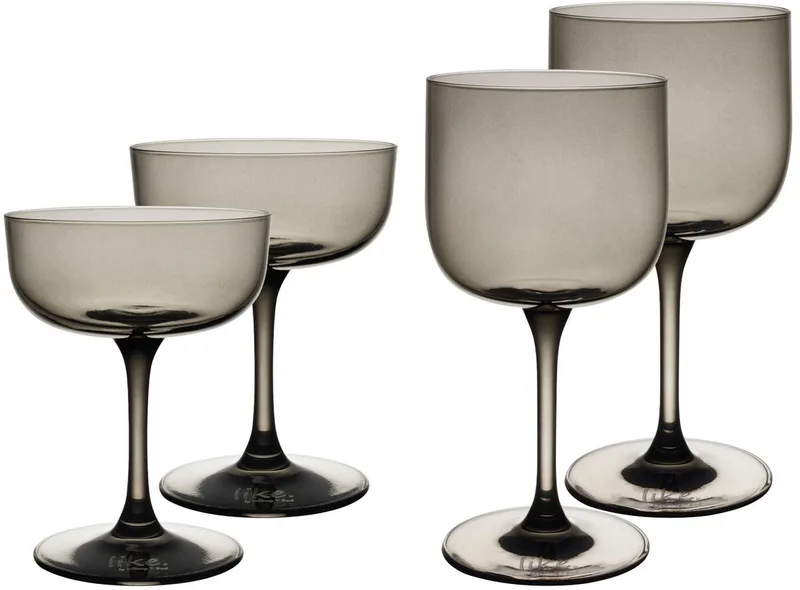 Wein- und Sektgläser Like Glass Set van 4 by Villeroy & Boch in Smoke – product photo
