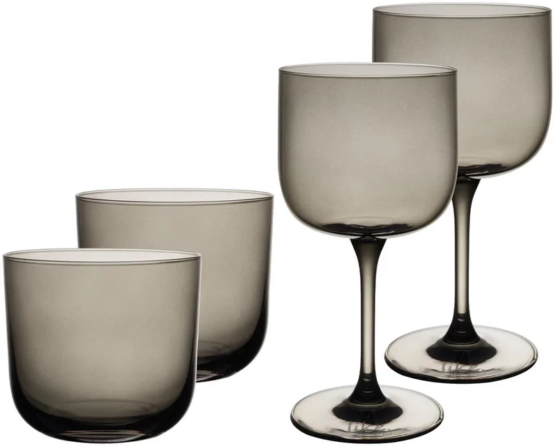 Wein- und Wassergläser Like Glass Set van 4 de Villeroy & Boch en Smoke – photo produit
