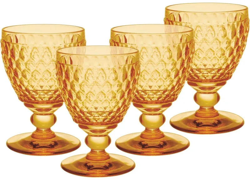 Weißweingläser Boston Coloured 230 ml Set van 4 by Villeroy & Boch in Saffron – product photo