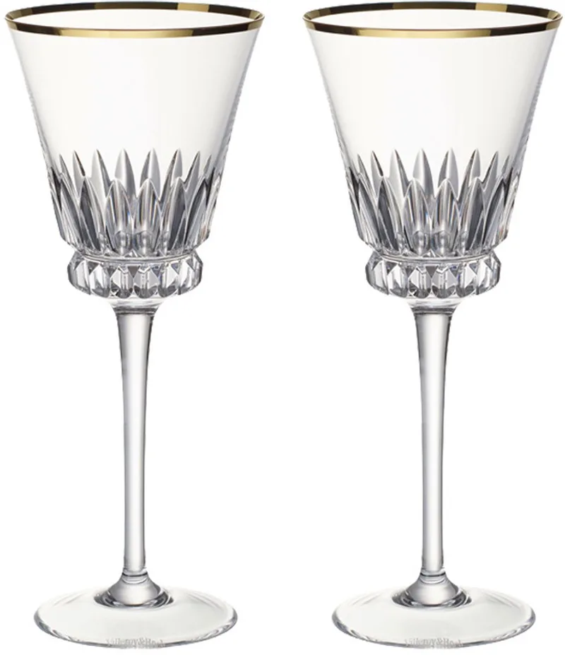 Weißweingläser Grand Royal Gold 125 ml Set van 2 by Villeroy & Boch in Transparant-goud – product photo