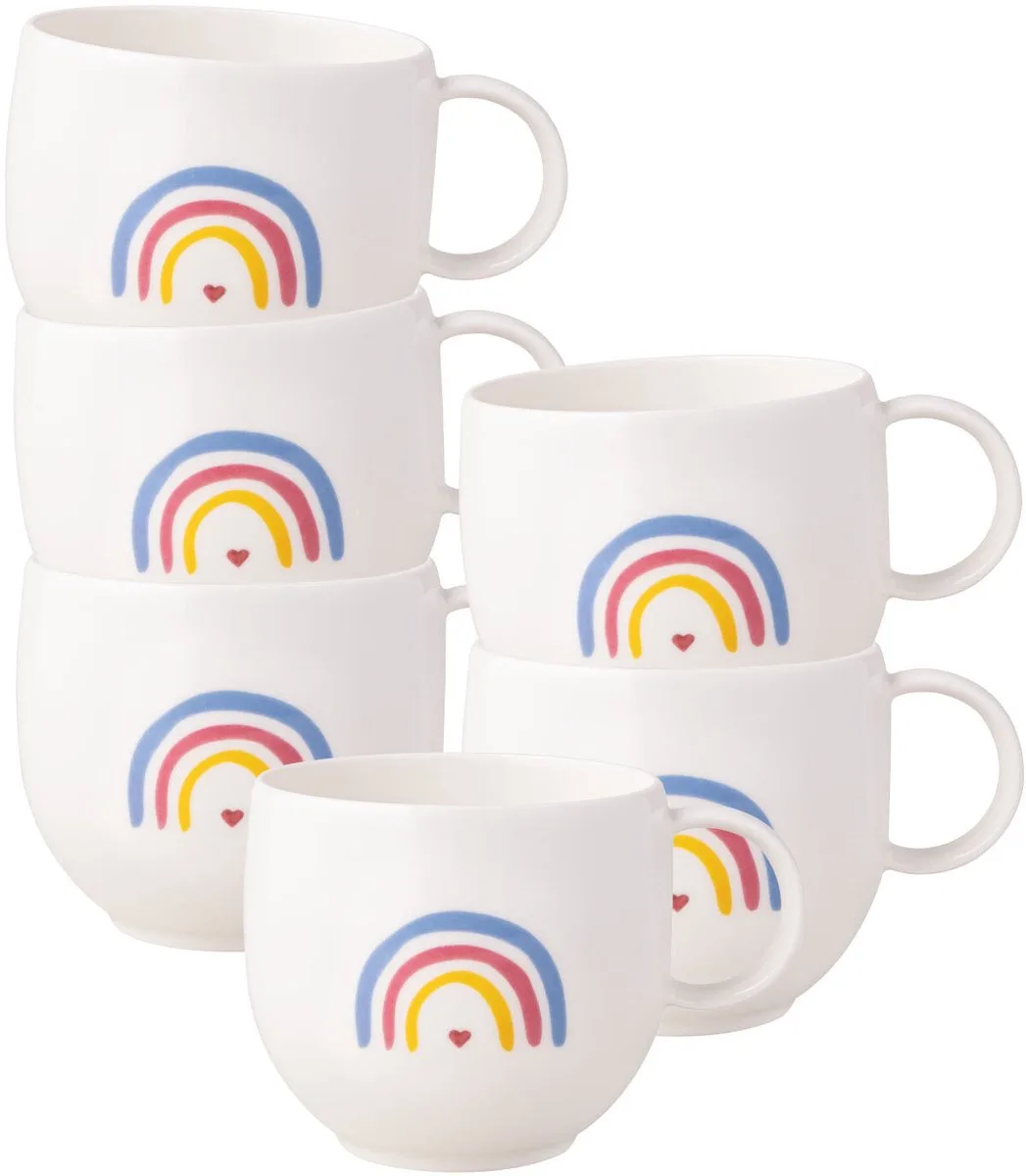 With Love - Be Happy Mokken 6 stuks de Villeroy & Boch en Blanc – photo produit