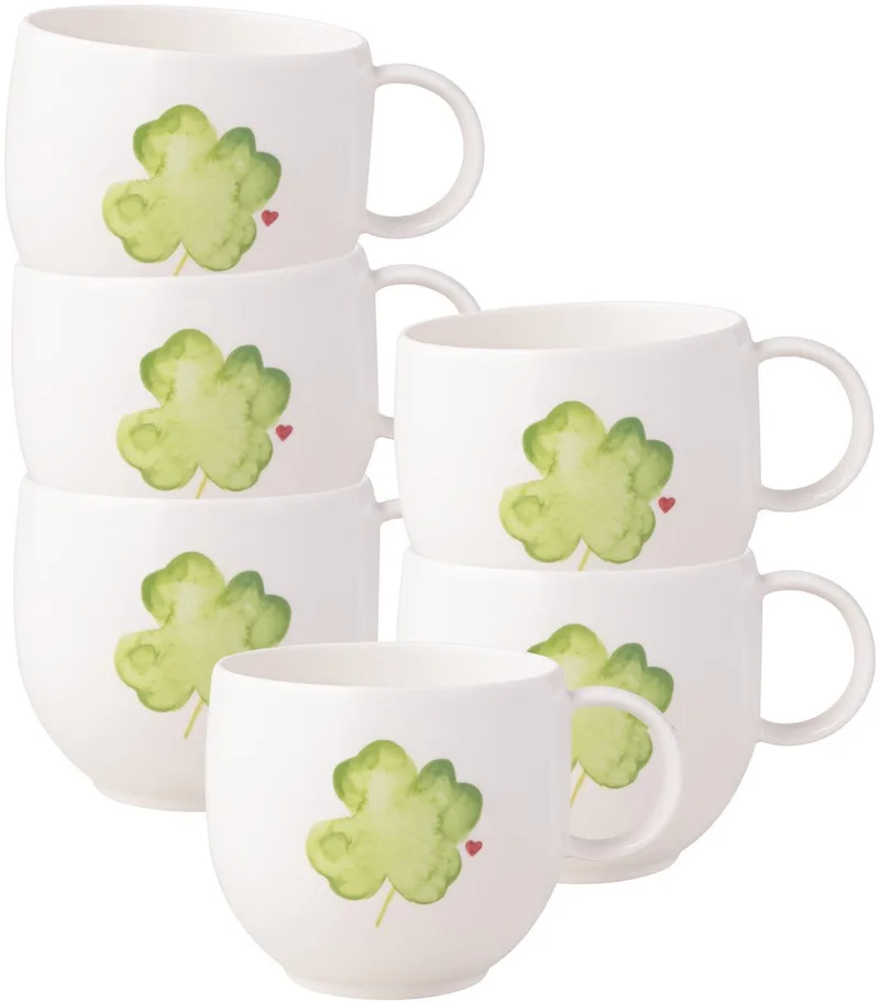 With Love - Good Luck Mokken 6 stuks de Villeroy & Boch en Blanc – photo produit