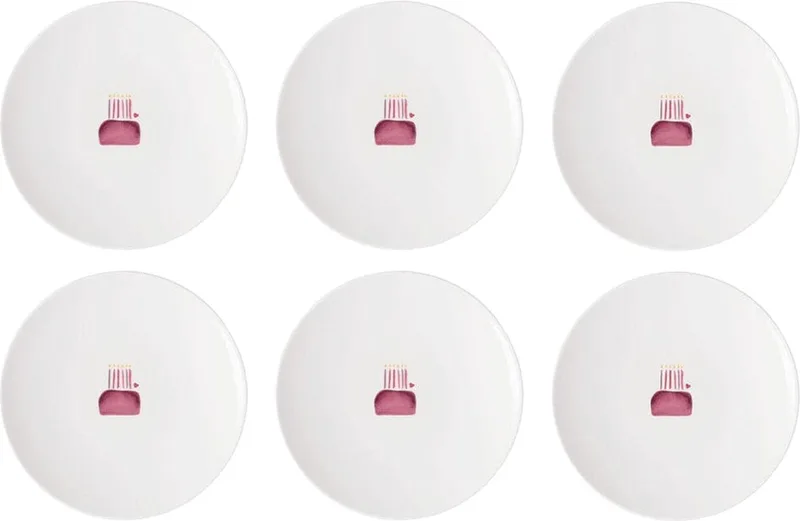 With Love - Happy Birthday Ontbijtborden 6 stuks von Villeroy & Boch in Weiß – Produktfoto