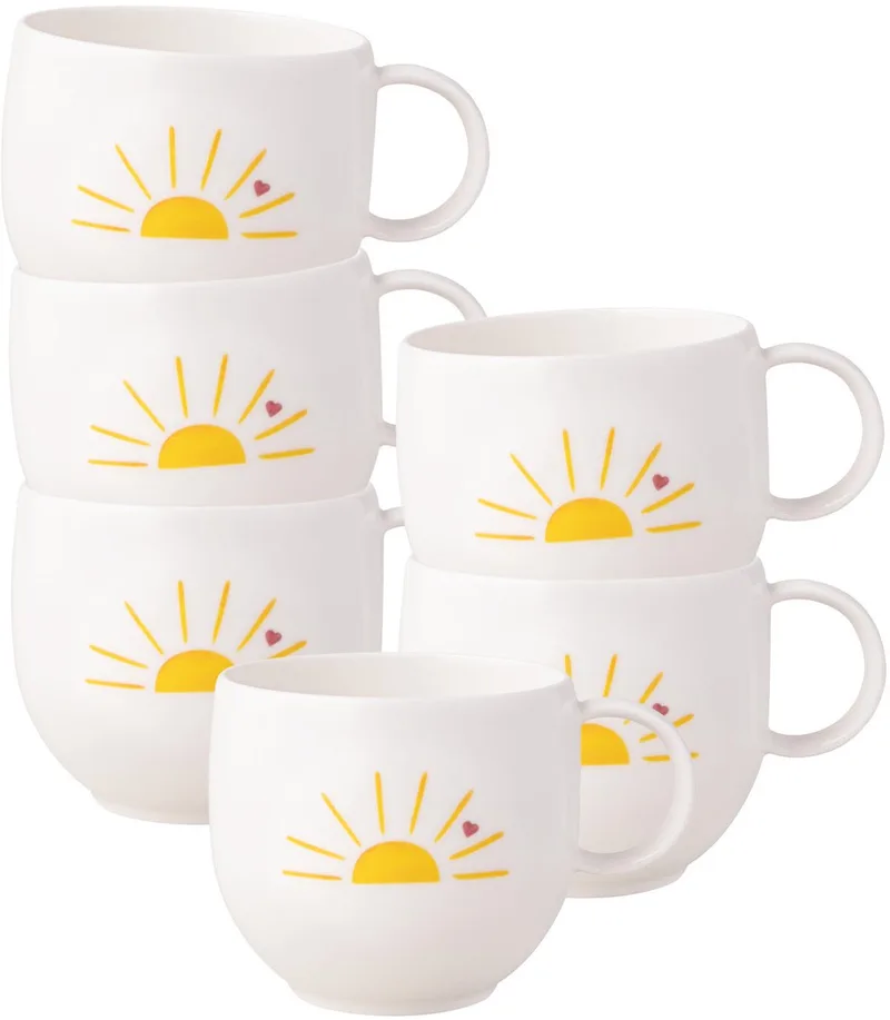 With Love - Hello Sunshine Mokken 6 stuks by Villeroy & Boch in White – product photo