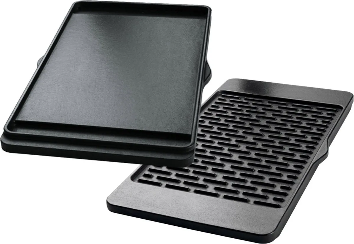 Bakplaat voor Spirit 300, SmokeFire EX4 en EX6 (geëmailleerd gietijzer) by Weber in Black – product photo