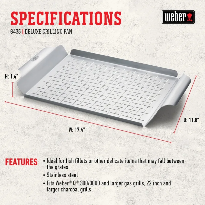 Deluxe Grillpan de Weber en Rvs – photo produit