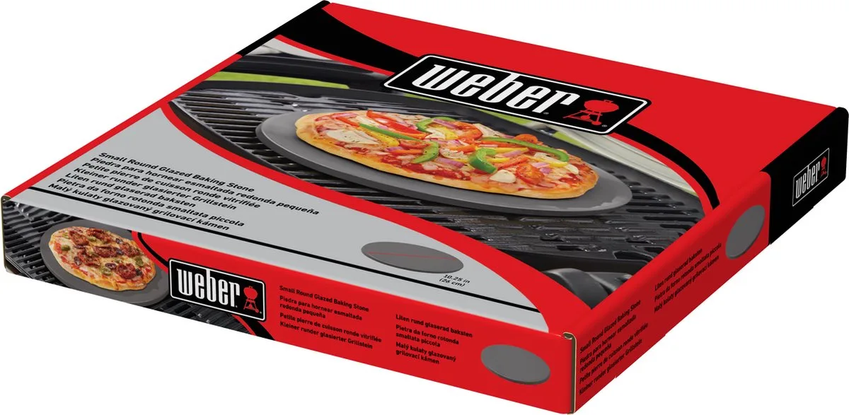 Geglazuurde Pizzasteen Ø 26 cm van Weber in Zwart – productfoto