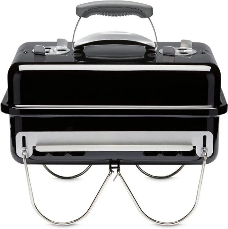 Houtskoolbarbecue | Draagbare Barbecue | Camping Barbecue Met Deksel En Tafelblad | Een Met Porselein Geëmailleerde Schaal | Klein En Licht | Outdoor Oven - (1131004) by Weber in Black – product photo