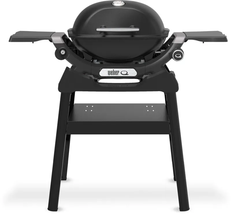 Q1200N gasgrill met compact stand zwart von Weber in Schwarz, Grau – Produktfoto