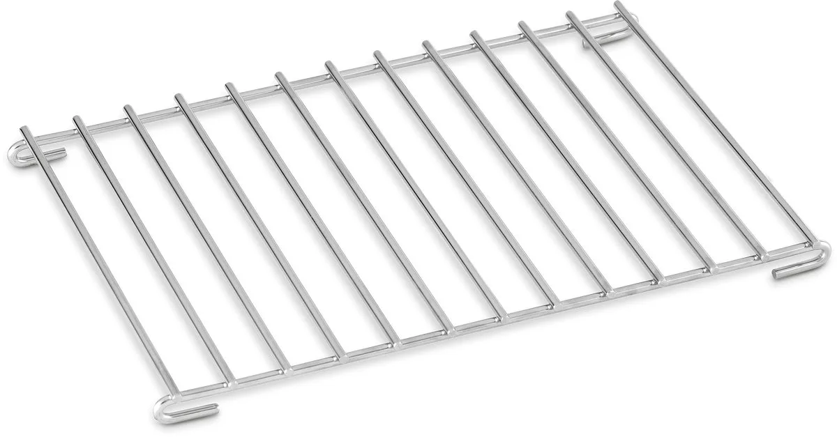 Verhoogd grillrooster - klein van Weber in Chroom – productfoto