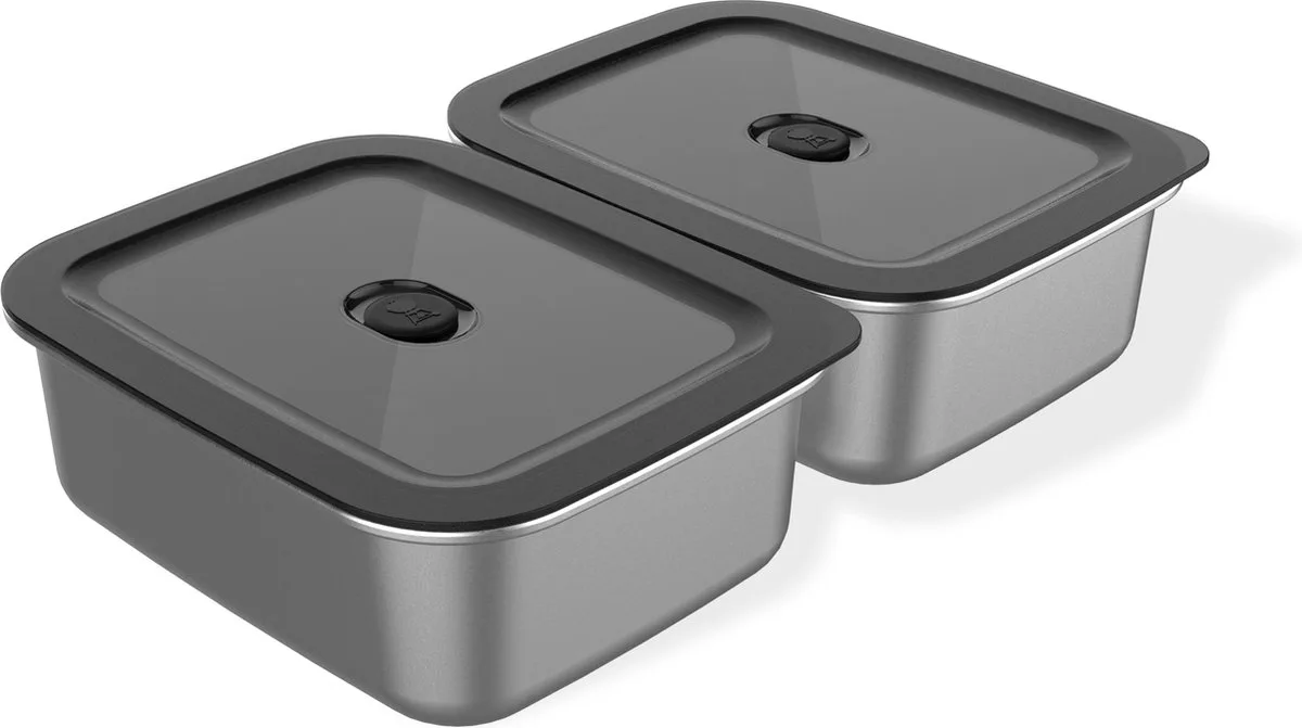 Works Bewaarbakjes (set van 2) van Weber in Zwart – productfoto