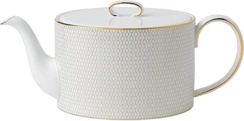 Arris Tableware - Theepot fra Wedgwood i Hvid, Guld – produktbillede
