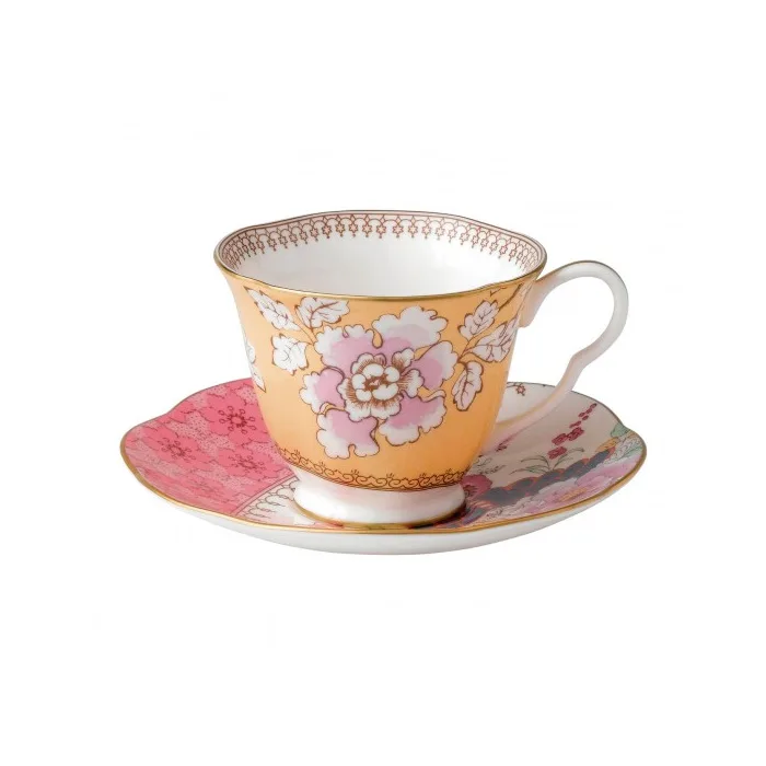 Butterfly Bloom - Kop en Schotel Geel van Wedgwood – productfoto