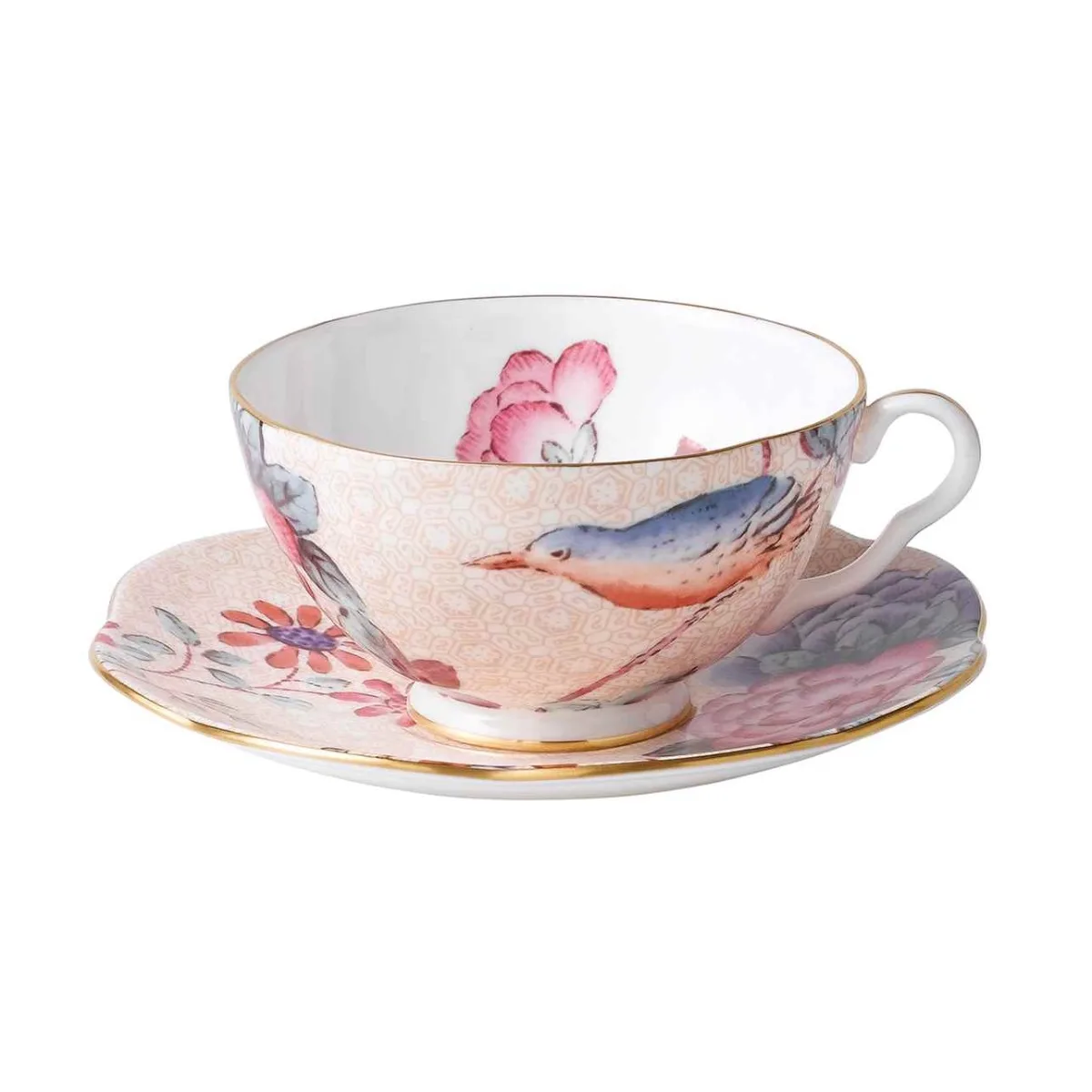 Cuckoo - Kop en schotel PEACH van Wedgwood – productfoto