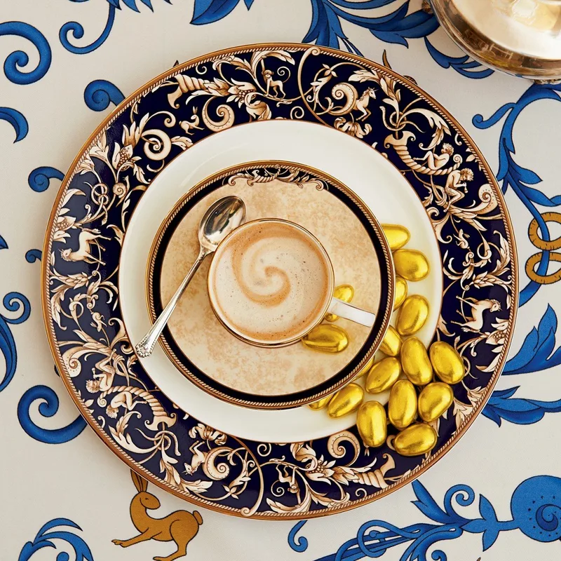 Dinerbord Rand Cornucopia ø 27 cm by Wedgwood in Brown, Blue – product photo