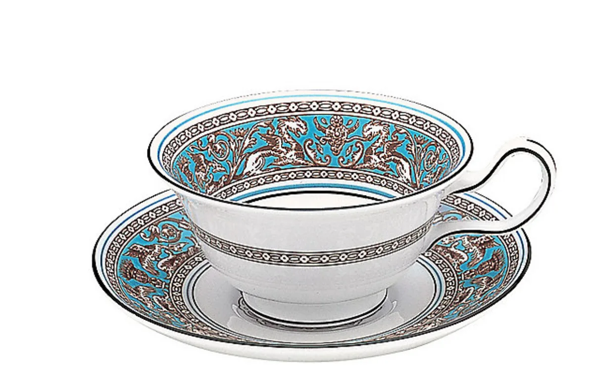 Florentine Turquoise - Theekop&schotel Peony de Wedgwood – photo produit