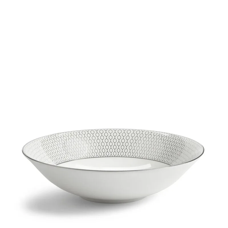 Gio Platinum 20 cm Fein Bone China Müslischale/Suppenschüssel - Metallisches Muster, Spülmaschinenfest fra Wedgwood – produktbillede