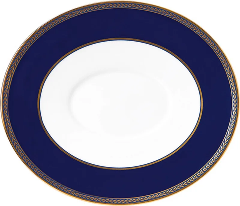 Sauciere Schotel Renaissance Gold de Wedgwood en Bleu – photo produit