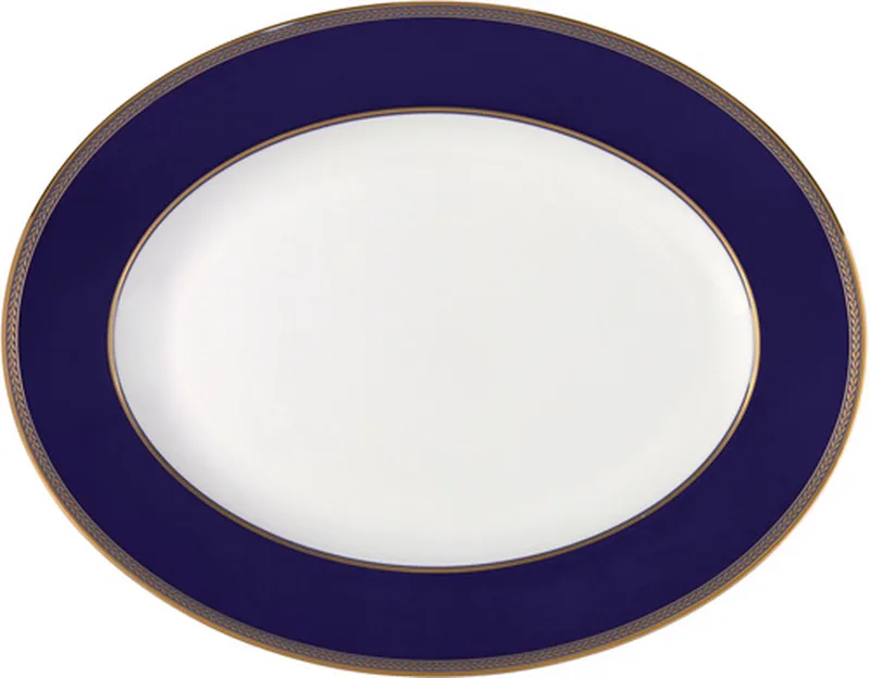 Serveerschaal Renaissance Gold ø 35 cm von Wedgwood in Blau – Produktfoto